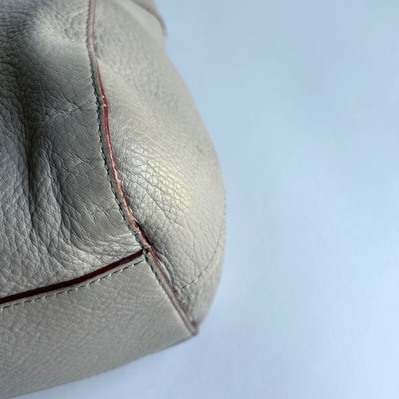 Kate Spade Grey Genuine Pebble Leather Handbag Shoulder Bag - Picture 12 of 15